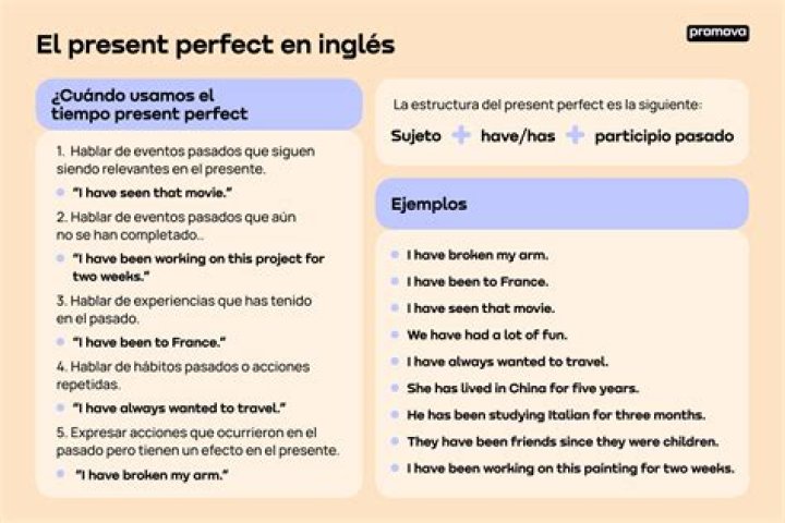 20 Ejemplos de oraciones presente perfecto (negativo) en ingles y espaol |