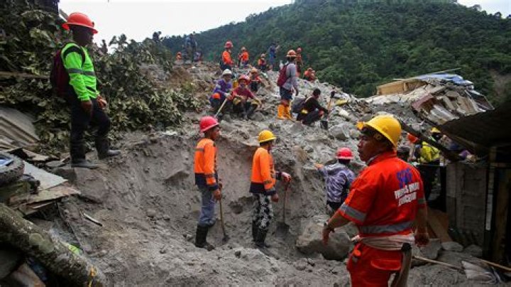 Giant Face Appears In Nepal After Landslide