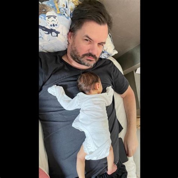 Jim Jefferies Wife Tasie Lawrence and Two Children