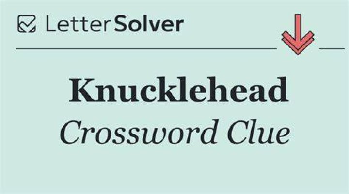 Knucklehead Crossword Clue ·