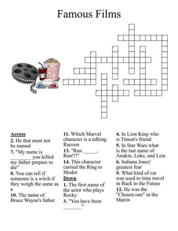 Long of films Crossword Clue and Answer