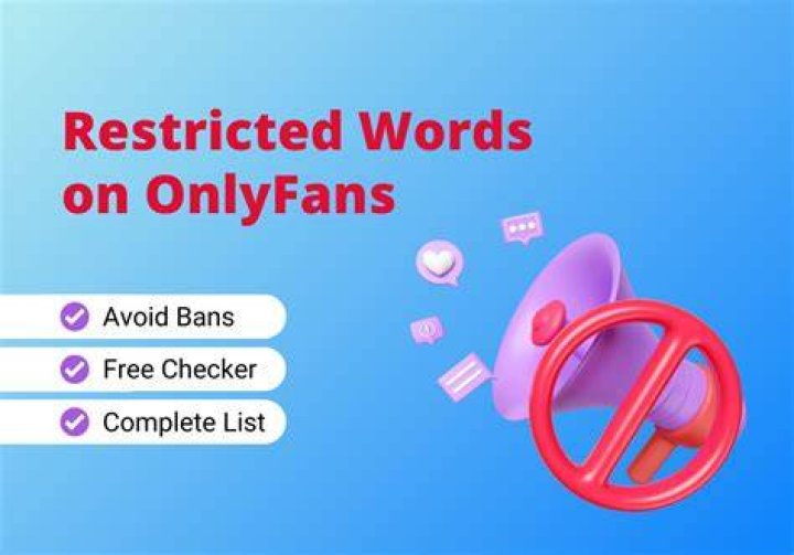 OnlyFans Restricted Words 2023